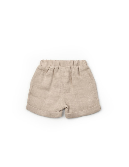 UP-BC-CSYM7101-18,Set tricou cu pantaloni scurti TeddyBear, 100% bumbac organic, BabyCosy (Marime: 18-24 Luni)