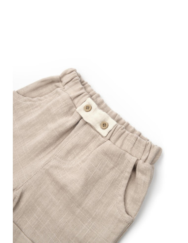 UP-BC-CSYM7101-18,Set tricou cu pantaloni scurti TeddyBear, 100% bumbac organic, BabyCosy (Marime: 18-24 Luni)