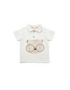 UP-BC-CSYM7102-3,Set tricou, salopeta si sapca TeddyBear, 100% bumbac organic, BabyCosy (Marime: 3-6 Luni)