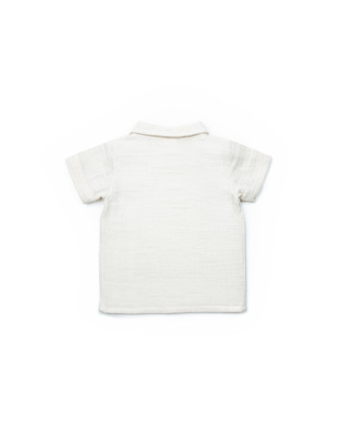 UP-BC-CSYM7102-3,Set tricou, salopeta si sapca TeddyBear, 100% bumbac organic, BabyCosy (Marime: 3-6 Luni)