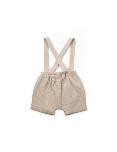 UP-BC-CSYM7102-3,Set tricou, salopeta si sapca TeddyBear, 100% bumbac organic, BabyCosy (Marime: 3-6 Luni)