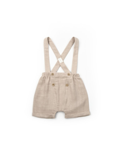 UP-BC-CSYM7102-3,Set tricou, salopeta si sapca TeddyBear, 100% bumbac organic, BabyCosy (Marime: 3-6 Luni)