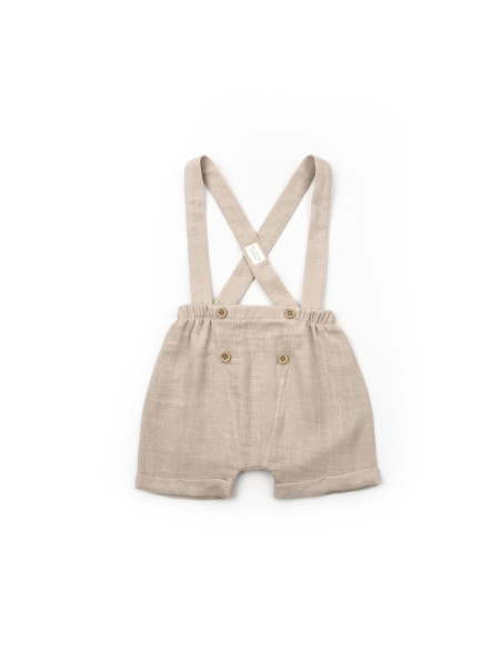 UP-BC-CSYM7102-3,Set tricou, salopeta si sapca TeddyBear, 100% bumbac organic, BabyCosy (Marime: 3-6 Luni)