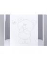 PATUT PENTRU BEBE, BEAR & BUTTERFLY, SILVER 120 X 60