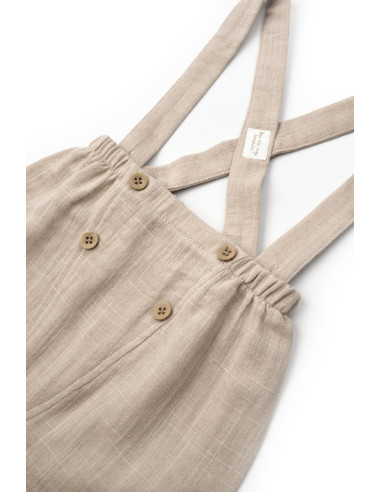 UP-BC-CSYM7102-3,Set tricou, salopeta si sapca TeddyBear, 100% bumbac organic, BabyCosy (Marime: 3-6 Luni)