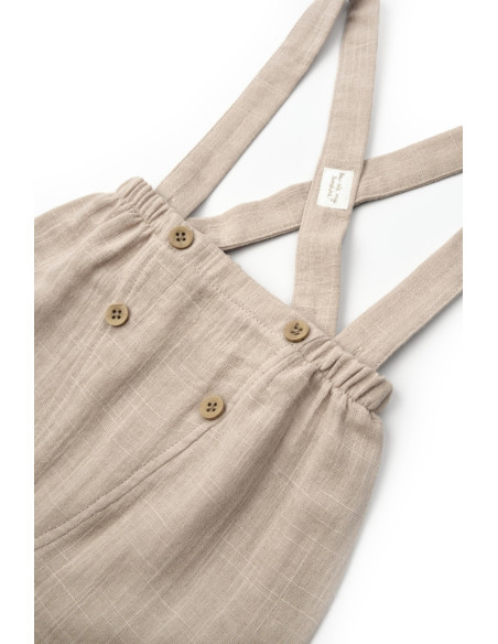 UP-BC-CSYM7102-3,Set tricou, salopeta si sapca TeddyBear, 100% bumbac organic, BabyCosy (Marime: 3-6 Luni)