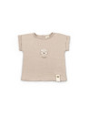 UP-BC-CSYM7103-12,Set tricou maro cu pantaloni scurti TeddyBear, 100% bumbac organic, BabyCosy (Marime: 12-18 Luni)