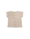 UP-BC-CSYM7103-12,Set tricou maro cu pantaloni scurti TeddyBear, 100% bumbac organic, BabyCosy (Marime: 12-18 Luni)
