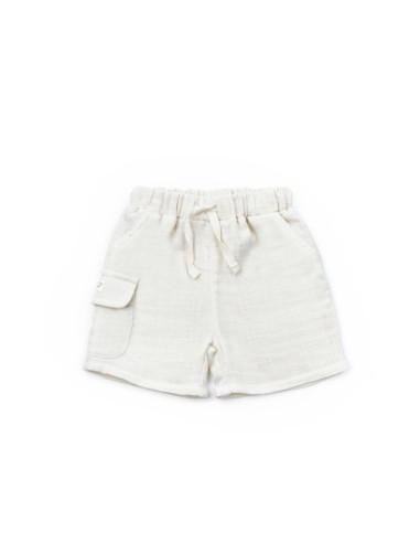 UP-BC-CSYM7103-12,Set tricou maro cu pantaloni scurti TeddyBear, 100% bumbac organic, BabyCosy (Marime: 12-18 Luni)
