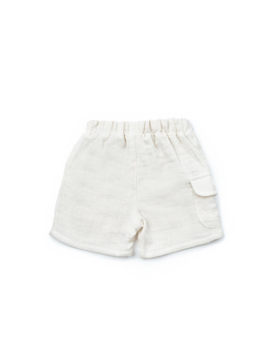UP-BC-CSYM7103-12,Set tricou maro cu pantaloni scurti TeddyBear, 100% bumbac organic, BabyCosy (Marime: 12-18 Luni)