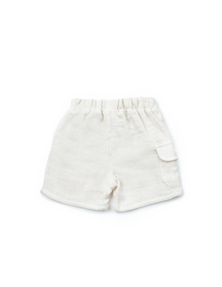 UP-BC-CSYM7103-12,Set tricou maro cu pantaloni scurti TeddyBear, 100% bumbac organic, BabyCosy (Marime: 12-18 Luni)