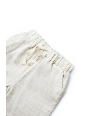 UP-BC-CSYM7103-12,Set tricou maro cu pantaloni scurti TeddyBear, 100% bumbac organic, BabyCosy (Marime: 12-18 Luni)