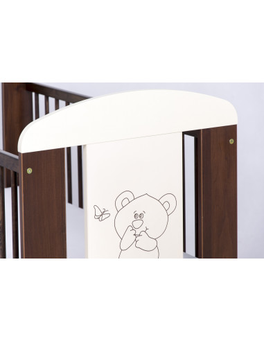 PATUT PENTRU BEBE, BEAR & BUTTERFLY, Wenge 120 X 60
