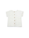 UP-BC-CSYM7104-12,Set tricou ecru cu pantaloni scurti TeddyBear, 100% bumbac organic, BabyCosy (Marime: 12-18 Luni)