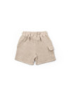 UP-BC-CSYM7104-18,Set tricou ecru cu pantaloni scurti TeddyBear, 100% bumbac organic, BabyCosy (Marime: 18-24 Luni)