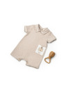 UP-BC-CSYM7105-12,Salopeta cu guler TeddyBear, BabyCosy, 100% bumbac organic (Marime: 12-18 Luni)