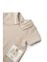 UP-BC-CSYM7105-12,Salopeta cu guler TeddyBear, BabyCosy, 100% bumbac organic (Marime: 12-18 Luni)