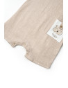 UP-BC-CSYM7105-12,Salopeta cu guler TeddyBear, BabyCosy, 100% bumbac organic (Marime: 12-18 Luni)