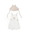 UP-BC-CSYM7106-9,Salopeta cu palariuta TeddyBear, BabyCosy, 100% bumbac organic (Marime: 9-12 luni)