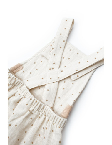 UP-BC-CSYM7106-9,Salopeta cu palariuta TeddyBear, BabyCosy, 100% bumbac organic (Marime: 9-12 luni)