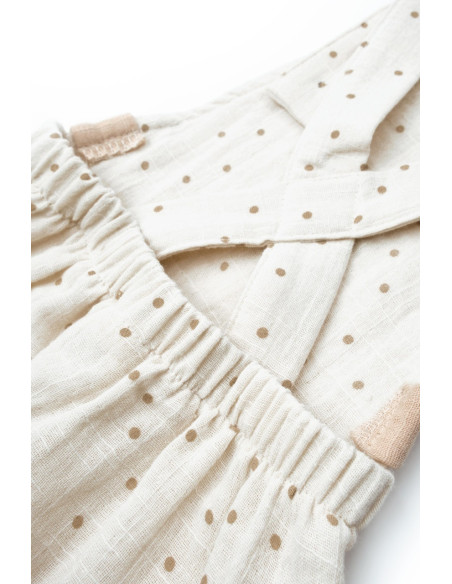 UP-BC-CSYM7106-9,Salopeta cu palariuta TeddyBear, BabyCosy, 100% bumbac organic (Marime: 9-12 luni)