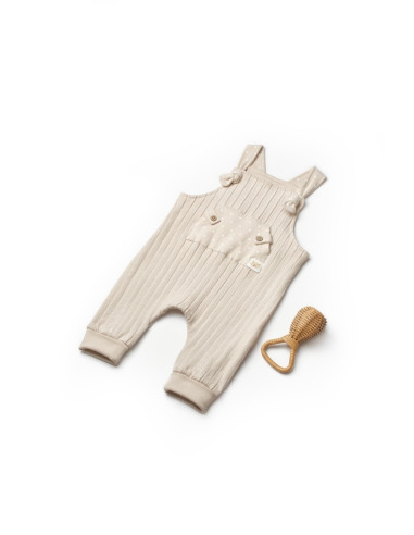UP-BC-CSY8114-12,Salopeta cu bretele TeddyBear, BabyCosy, 100% bumbac organic (Marime: 12-18 Luni)
