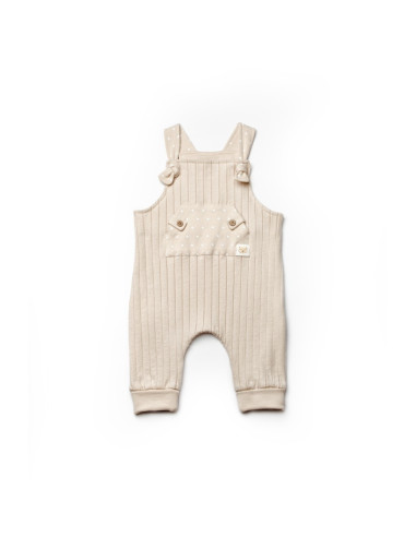 UP-BC-CSY8114-12,Salopeta cu bretele TeddyBear, BabyCosy, 100% bumbac organic (Marime: 12-18 Luni)