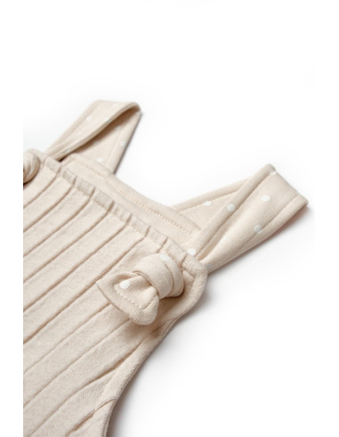 UP-BC-CSY8114-12,Salopeta cu bretele TeddyBear, BabyCosy, 100% bumbac organic (Marime: 12-18 Luni)