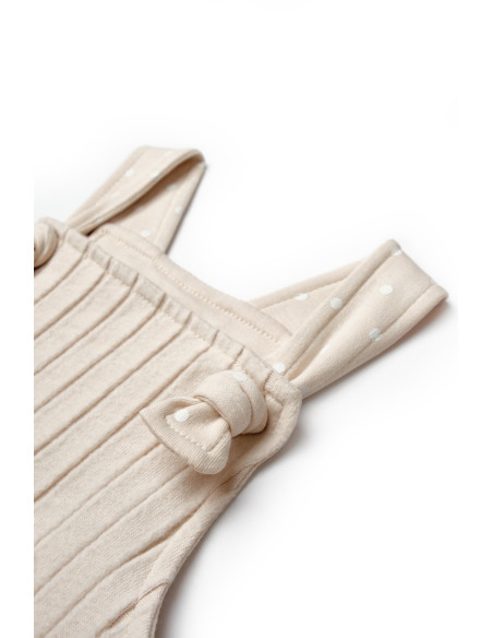 UP-BC-CSY8114-12,Salopeta cu bretele TeddyBear, BabyCosy, 100% bumbac organic (Marime: 12-18 Luni)