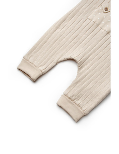 UP-BC-CSY8114-12,Salopeta cu bretele TeddyBear, BabyCosy, 100% bumbac organic (Marime: 12-18 Luni)