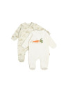 UP-BC-CSY5820-6,Set 2 salopete Rabbit, 100%bumbac organic, BabyCosy (Marime: 6-9 luni)