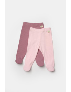 UP-BC-CSYB9027-6,Set 2 pantaloni cu botosei Bamboo, roz, BabyCosy, 50%bumbac+50% bambus (Marime: 6-9 luni) 2