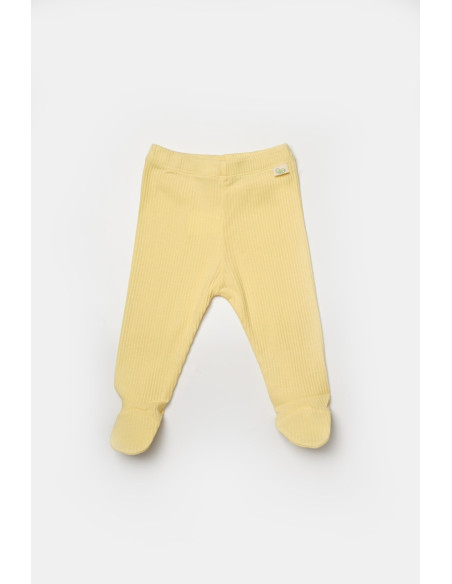 UP-BC-CSYB9028-6,Set 2 pantaloni cu botosei Bamboo, galben, BabyCosy, 50%bumbac+50% bambus (Marime: 6-9 luni)