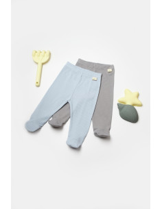 UP-BC-CSYB9029-3,Set 2 pantaloni cu botosei Bamboo, blue, BabyCosy, 50%bumbac+50% bambus (Marime: 3-6 Luni)