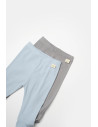 UP-BC-CSYB9029-3,Set 2 pantaloni cu botosei Bamboo, blue, BabyCosy, 50%bumbac+50% bambus (Marime: 3-6 Luni)
