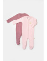 UP-BC-CSYB9033-0,Set 2 salopete lungi Bamboo, roz, BabyCosy, 50%bumbac+50% bambus (Marime: 0-3 Luni)