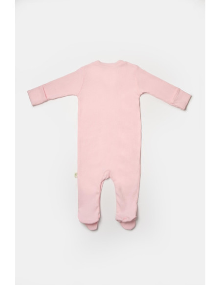 UP-BC-CSYB9033-0,Set 2 salopete lungi Bamboo, roz, BabyCosy, 50%bumbac+50% bambus (Marime: 0-3 Luni)