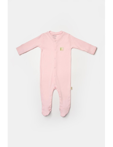 UP-BC-CSYB9033-0,Set 2 salopete lungi Bamboo, roz, BabyCosy, 50%bumbac+50% bambus (Marime: 0-3 Luni)