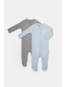UP-BC-CSYB9035-6,Set 2 salopete lungi Bamboo, blue, BabyCosy, 50%bumbac+50% bambus (Marime: 6-9 luni)
