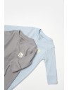 UP-BC-CSYB9035-6,Set 2 salopete lungi Bamboo, blue, BabyCosy, 50%bumbac+50% bambus (Marime: 6-9 luni)