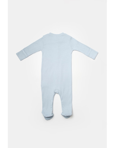 UP-BC-CSYB9035-3,Set 2 salopete lungi Bamboo, blue, BabyCosy, 50%bumbac+50% bambus (Marime: 3-6 Luni)
