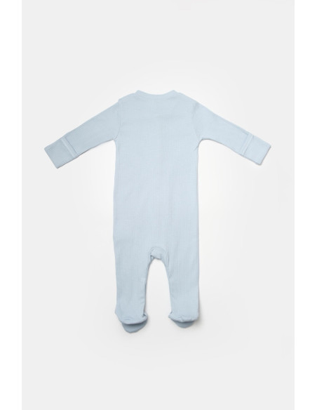 UP-BC-CSYB9035-3,Set 2 salopete lungi Bamboo, blue, BabyCosy, 50%bumbac+50% bambus (Marime: 3-6 Luni)