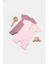 UP-BC-CSYB9036-9,Set 2 salopete scurte Bamboo, roz, BabyCosy, 50%bumbac+50% bambus (Marime: 9-12 luni)