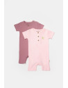UP-BC-CSYB9036-9,Set 2 salopete scurte Bamboo, roz, BabyCosy, 50%bumbac+50% bambus (Marime: 9-12 luni)