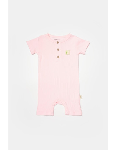 UP-BC-CSYB9036-9,Set 2 salopete scurte Bamboo, roz, BabyCosy, 50%bumbac+50% bambus (Marime: 9-12 luni)