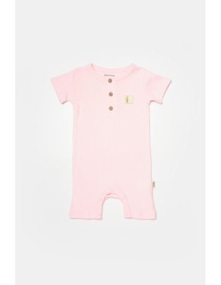 UP-BC-CSYB9036-9,Set 2 salopete scurte Bamboo, roz, BabyCosy, 50%bumbac+50% bambus (Marime: 9-12 luni)