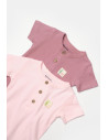 UP-BC-CSYB9036-9,Set 2 salopete scurte Bamboo, roz, BabyCosy, 50%bumbac+50% bambus (Marime: 9-12 luni)