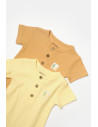 UP-BC-CSYB9037-3,Set 2 salopete scurte Bamboo, galben, BabyCosy, 50%bumbac+50% bambus (Marime: 3-6 Luni)