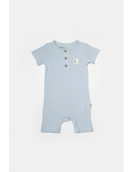 UP-BC-CSYB9038-12,Set 2 salopete scurte Bamboo, blue, BabyCosy, 50%bumbac+50% bambus (Marime: 12-18 Luni)