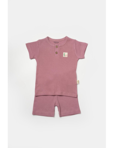 UP-BC-CSYB9039-6,Set tricou cu pantaloni Bamboo, roz, BabyCosy, 50%bumbac+50% bambus (Marime: 6-9 luni)